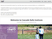 Tablet Screenshot of cascadedafoinstitute.com